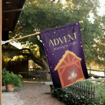 L'Avent attend dans Hope House Drapeau