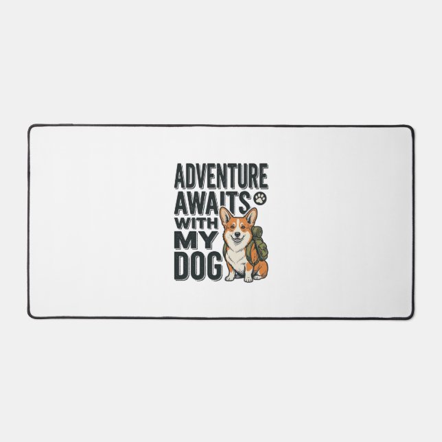 L'aventure attend avec mon chien design de randonn (Recto)