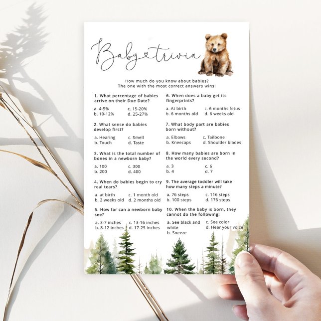 L'aventure attend l'ours sauvage jeu de bébé trivi (Créateur téléchargé)