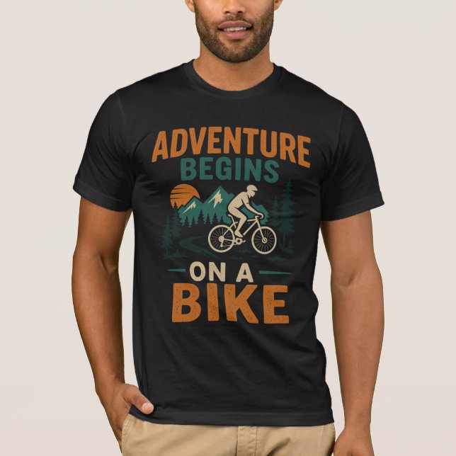 L'aventure commence avec un T-shirt vélo (Devant)