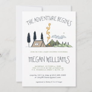 L'aventure commence Baby shower de montagne