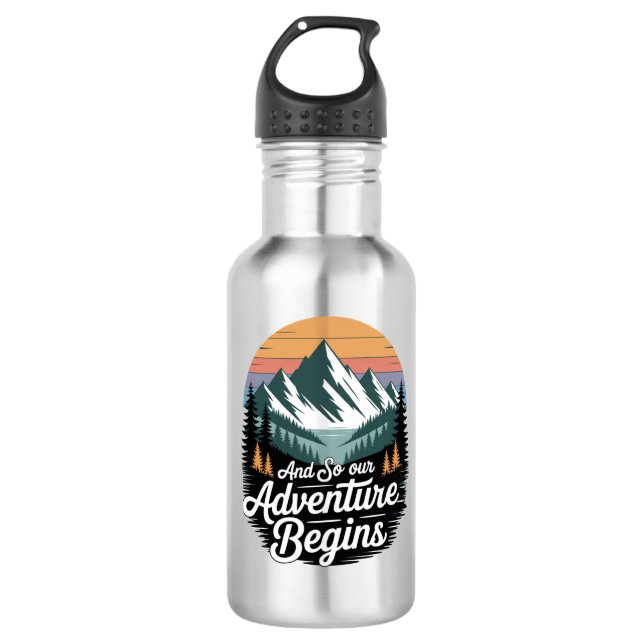 l'aventure commence bouteilles d'eau - randonnée e (Devant)