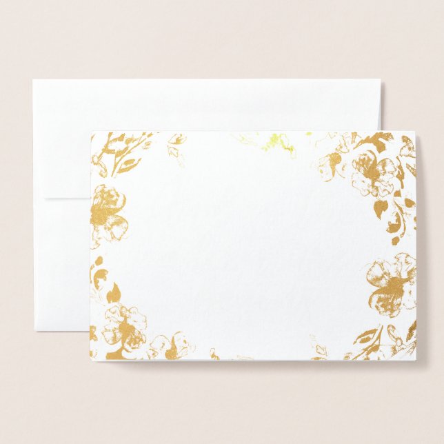 L'aventure commence | Carte Gold Foil (Devant avec enveloppe)