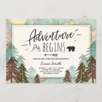 L'aventure commence la carte de voyage