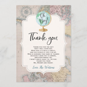 L'aventure commence le Carte de remerciements du B