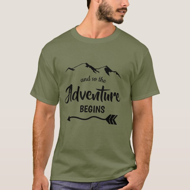 L'aventure commence le T-shirt tendance (Devant)