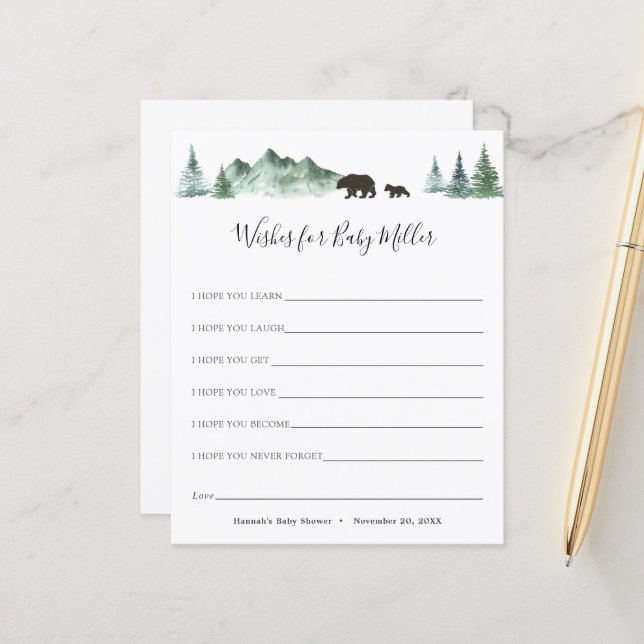 L'aventure commence les souhaits de l'ours pour le (Devant/Arrière en situation)