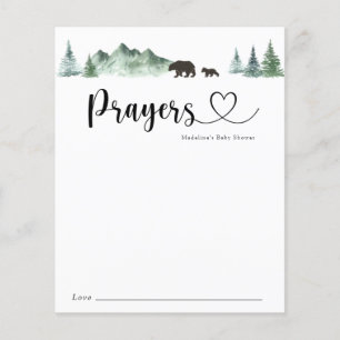 L'aventure commence l'ours Baby Prayers Carte