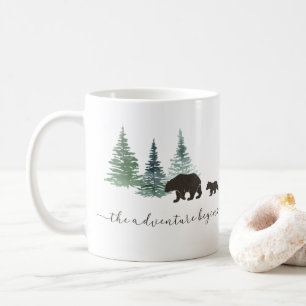 L'aventure commence maman et bébé ours café Mug