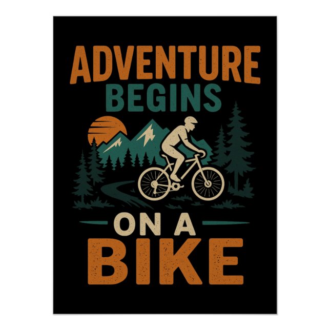 L'aventure commence sur une affiche de vélo (Devant)