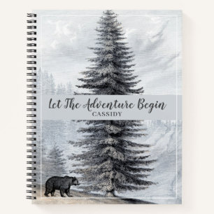 L'aventure commence Woodland Walking Bear Journal