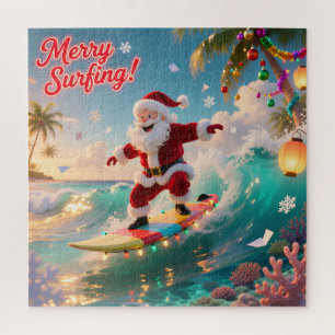 L'aventure de surf estivale du Père Noël Puzzle