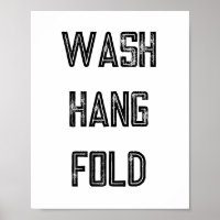 Laver Plier Lave Linge Routine Poster