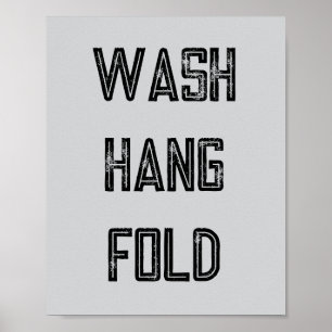 Laver Plier Lave Linge Routine Poster