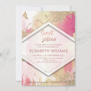 Laveuse d'aquarelle moderne blush invitation