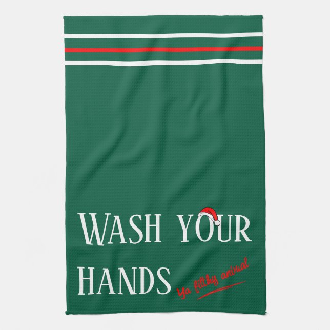 Lavez Vos Mains Ya Filthy Animal Serviette De Cuis (Vertical)