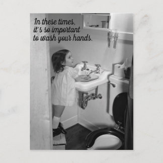 Lavez Votre Carte Postale Mains