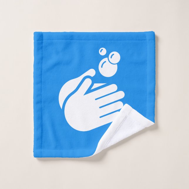 Lavez-vous les mains - Lave-mains Coronavirus & Fl (Gant de toilette)