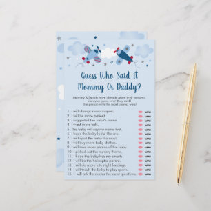 L'Avion Stars Nuages Devine Qui L'A Dit Baby Game