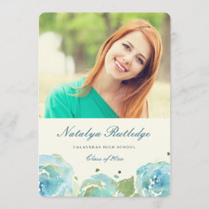 Lavish Florals Graduation Faire-part