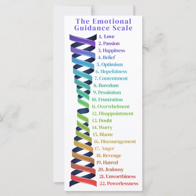 Law of Attraction Emotion Guidance Scale Bookmark (Devant)