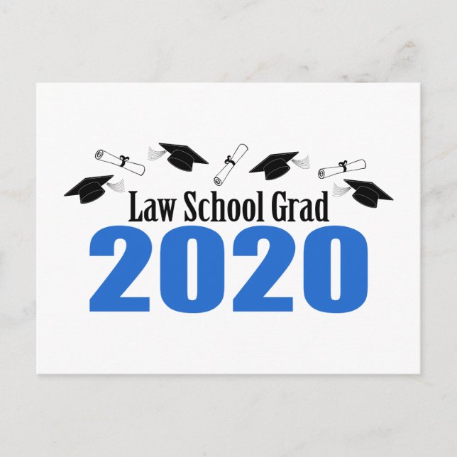 Law School Grad 2020 Invitation de carte postale ( (Devant)