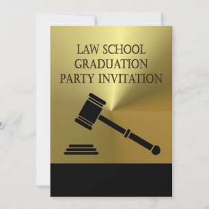Law School Graduation Party Invitation balance boo