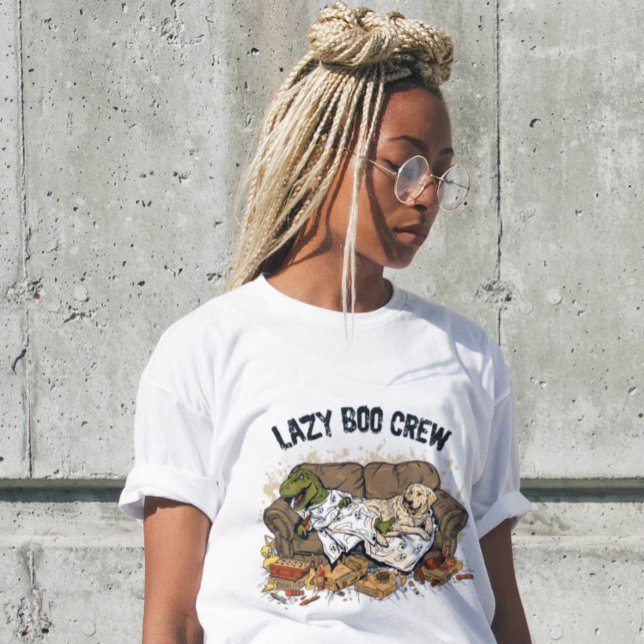 Lazy Boo Crew Mens Halloween T-Shirt (Créateur téléchargé)