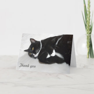 Lazy cat carte de remerciements