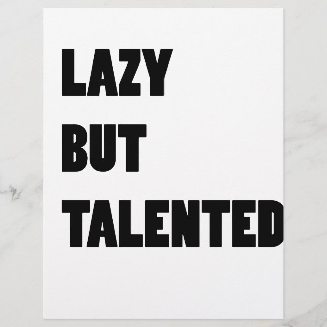 Lazy mais talentueux (Devant)