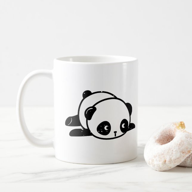 Lazy Panda Bear ne peut pas Mug Adulte (Avec donut)