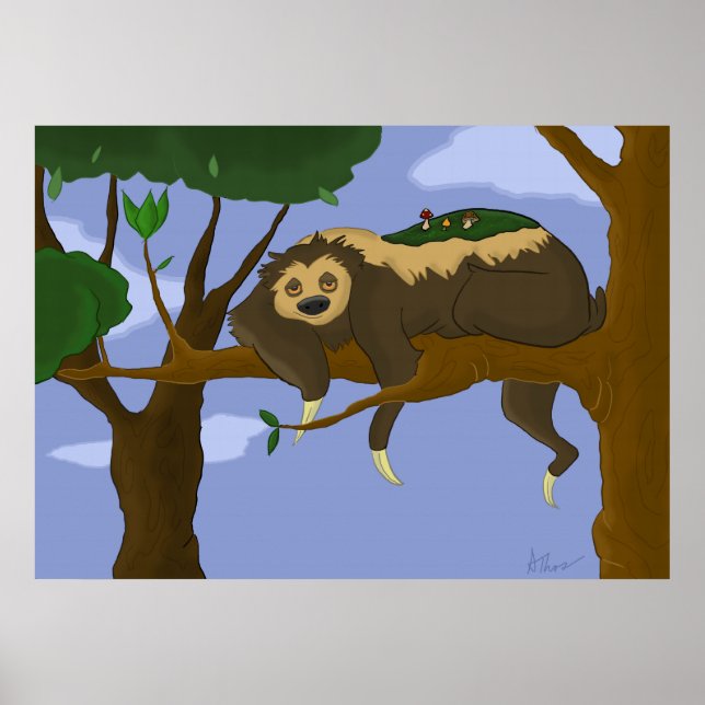 Lazy Sloth Poster (Devant)