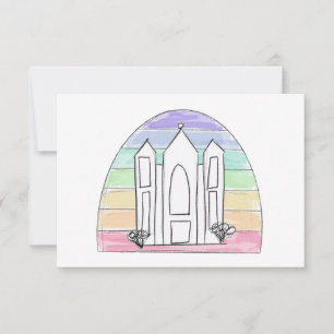LDS Salt Lake City Temple arc-en-ciel couchant mor