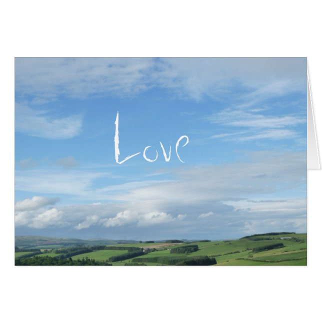 Le "amour est dans le ciel " (Devant horizontal)