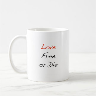 Le "amour libre ou meurent" tasse de café