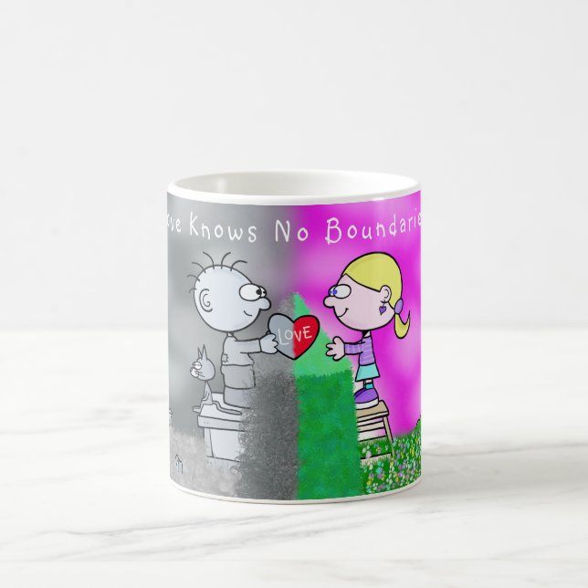 Le "amour tasse de café ne sait aucune frontière" (Centre)
