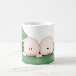 le baby shower de café jumelle "pois la tasse dans