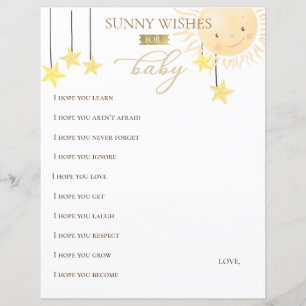 Le Baby shower de soleil Little Sonny