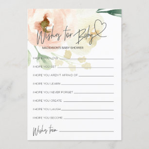 Le Baby shower Floral Veut Une Carte De Jeux Pour 