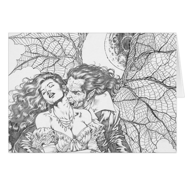 Le baiser du vampire par Al Rio - art de vampire (Devant horizontal)