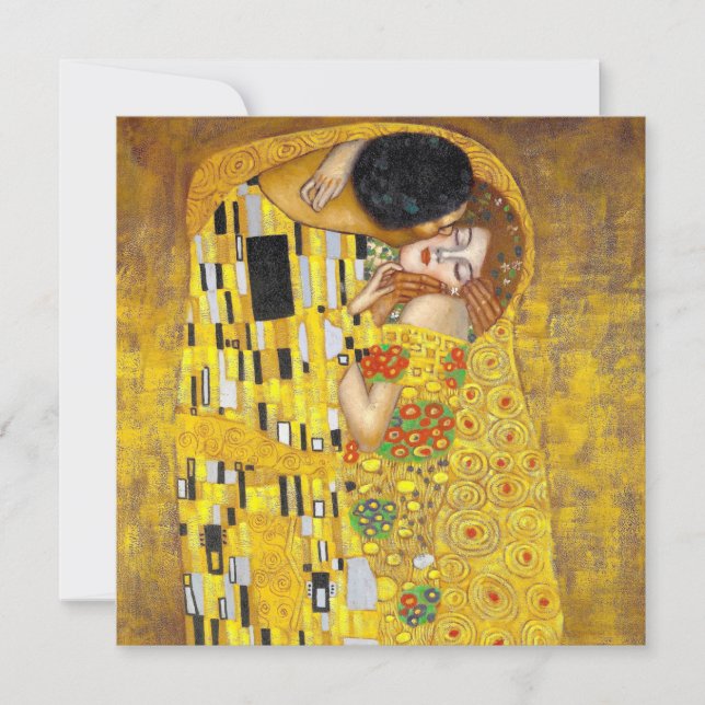 le baiser - Gustav Klimt - Carte de voeux plat (Devant)