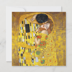  le baiser - Gustav Klimt - Carte de voeux plat
