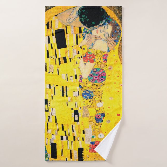 Le baiser par Gustav Klimt (Serviette de bain)