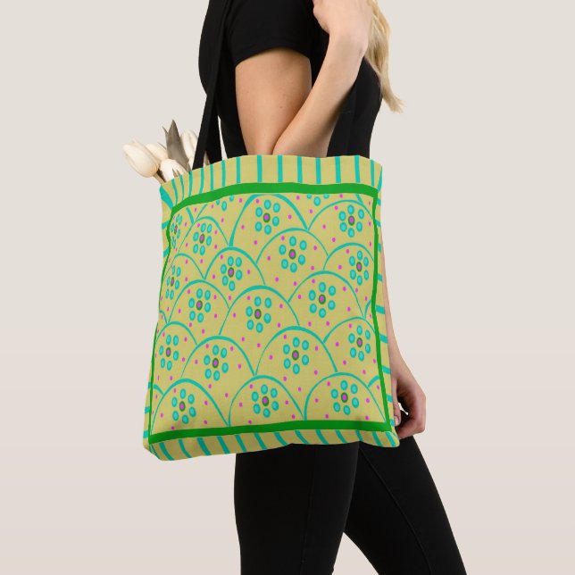 Le Baja fleurit le Sac fourre-tout jaune (De près)