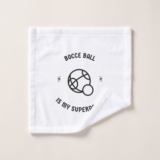 Le ballon de bascule est ma superpuissance (Gant de toilette)