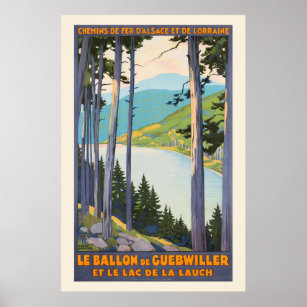 Le Ballon de Guebwiller France Poster vintage 1930