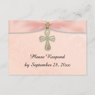 Le baptême de la fille rose Christening RSVP Répon