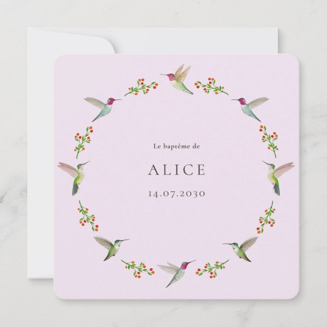 Le baptême des colibris d'Anna (Devant)