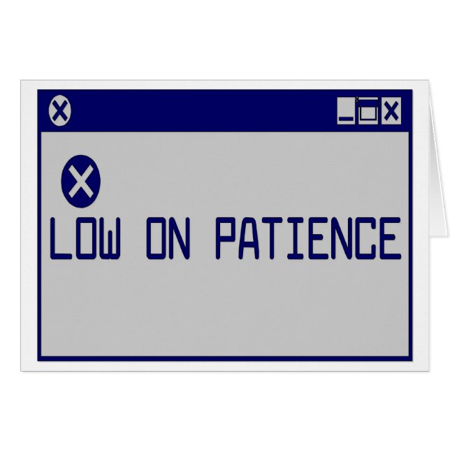 Le bas sur la patience (Devant horizontal)
