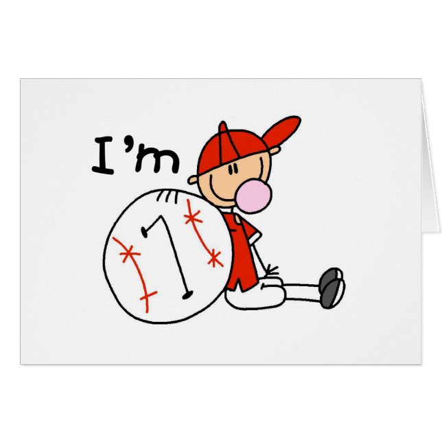 Le base-ball du garçon j'ai 7 ans (Devant horizontal)